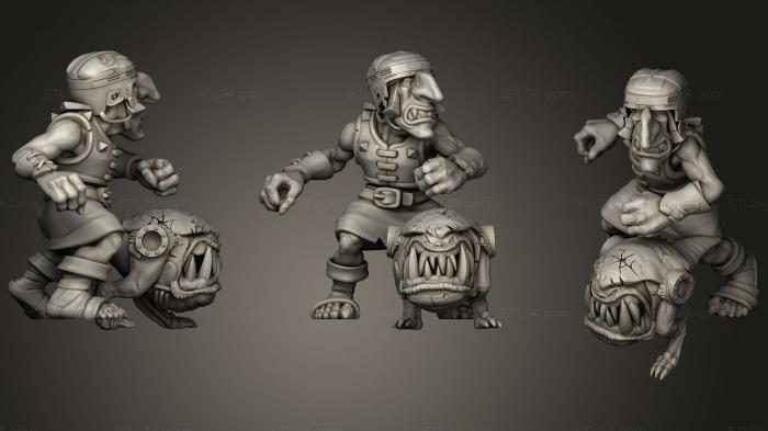 Figurines heroes, monsters and demons (Squig Herder4, STKM_1225) 3D models for cnc